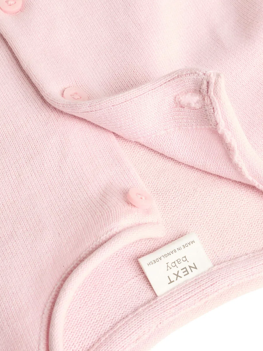NEXT Baby Mädchen Strickjacken aus 100% Baumwolle, 2er-Pack