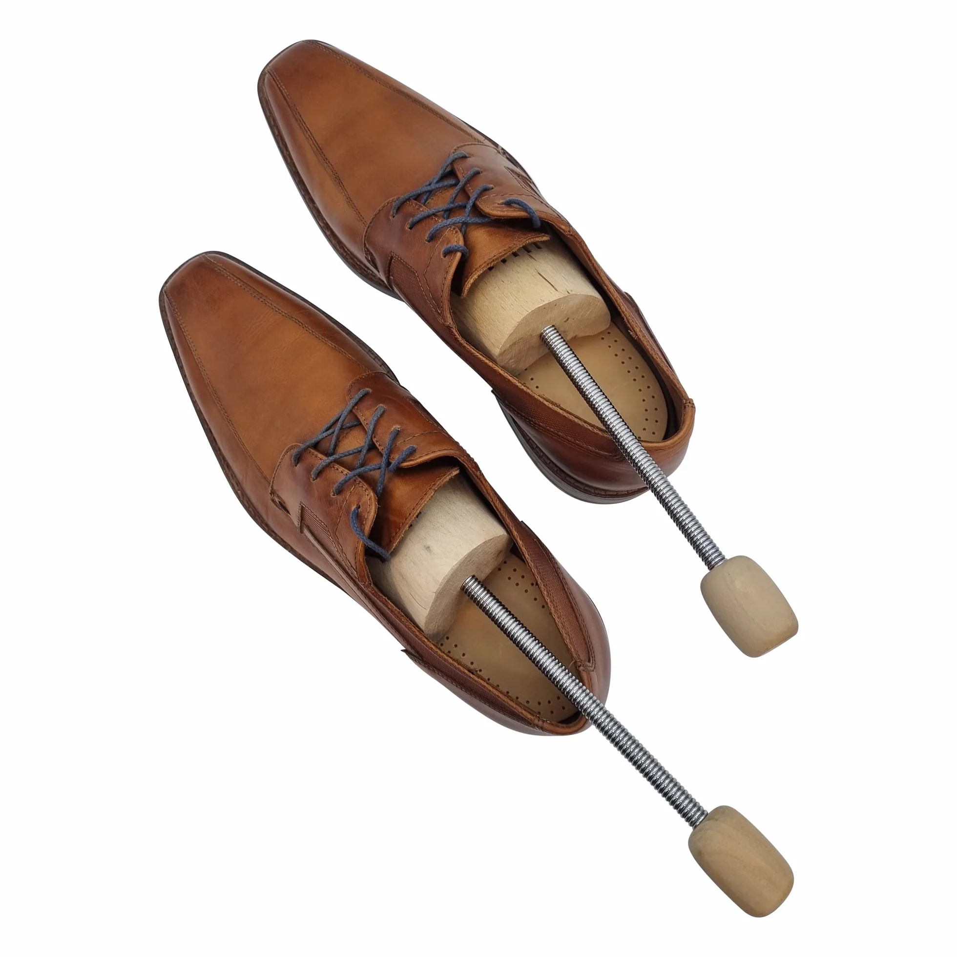DELFA 3 Paar Schuhspanner Schuhformer Schuhstrecker Birkenholz mit Metall-Spiralfeder