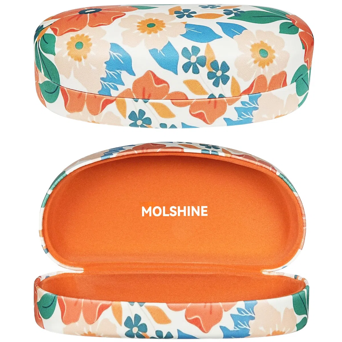 molshine Hartschalen-Sonnenbrillenetui,großes Hardcase Brillenetui mit Mikrofasertuch wird Damen und Herren für Sportbrillen und Sonnenbrillen geeignet