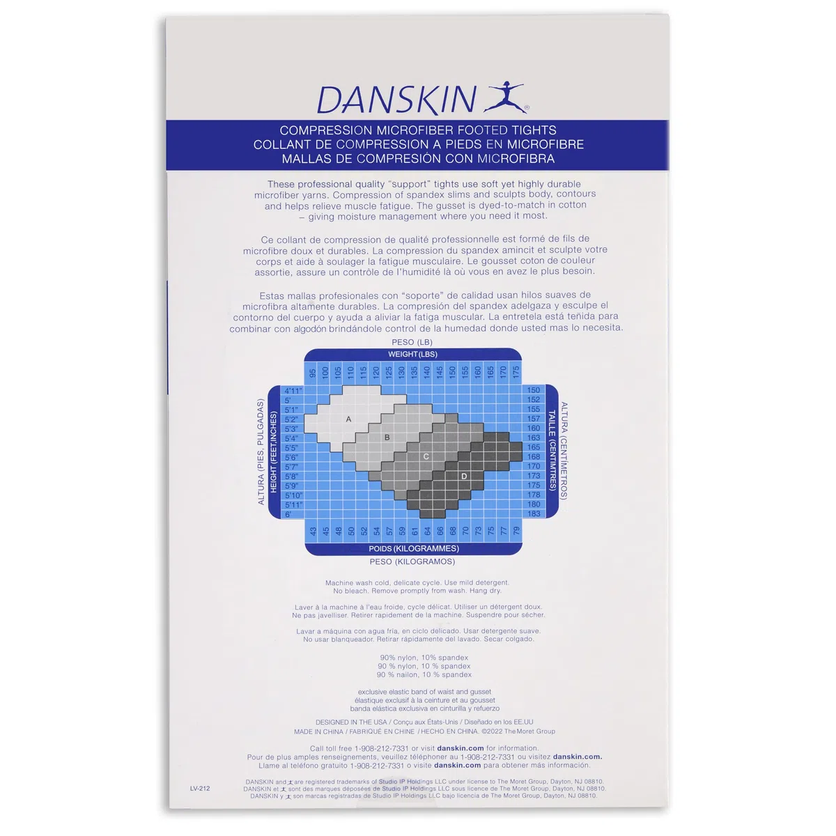 Danskin Damen Compression Footed Tights Kompressionsstrumpfhose mit Fuß