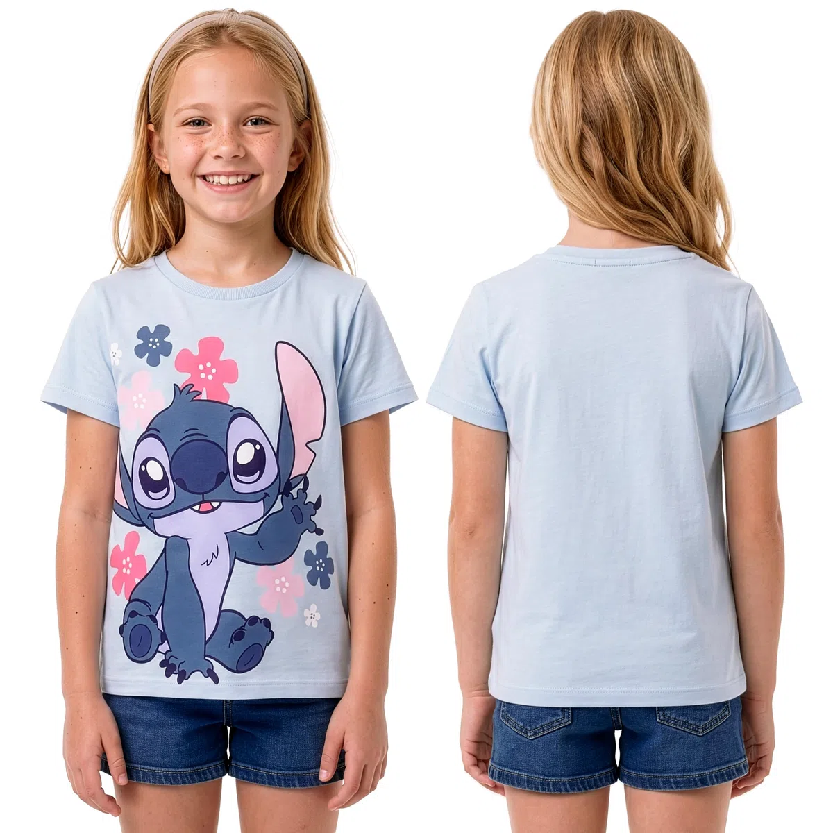 Disney Lilo & Stitch T Shirt Mädchen 3er-Pack, Stitch & Angel Tshirt Kinder Aus Baumwolle, Mädchen Kleidung Für Sommer