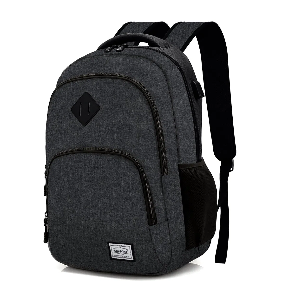 MoFut Rucksack Herren & Damen, Reiserucksack, Schultasche viele Fächer mit 15,6" Laptopfach, Handgepäck Rucksäcke, Backpack für Studenten, Büroangestellte, Reisen Wandern (Schwarz.a)