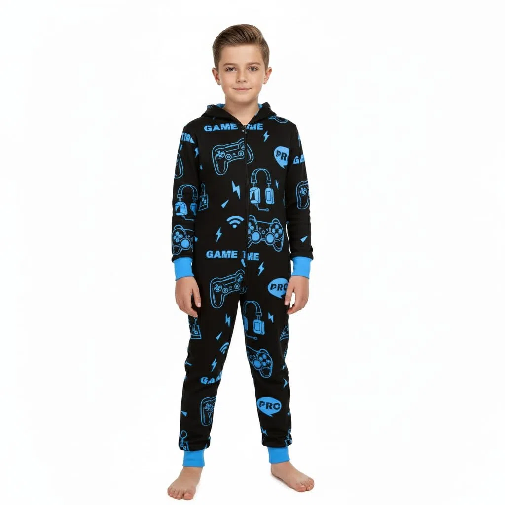 A2Z 4 Kids Baumwolle Strampelanzug Für Kinder Strampelanzug Pyjama Lounge Tragen Spiel Zeit Druck Sleepsuit Bequem Kinder Geschenke Für Mädchen Jungen Alte 2-13