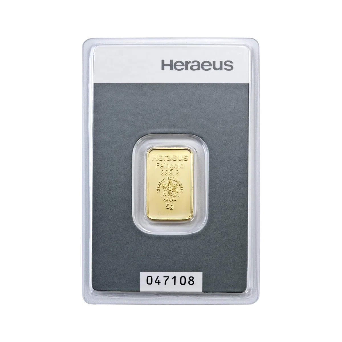 5 Gramm Kinebar Goldbarren Heraeus im Blister LBMA-Zertifiziert NEU