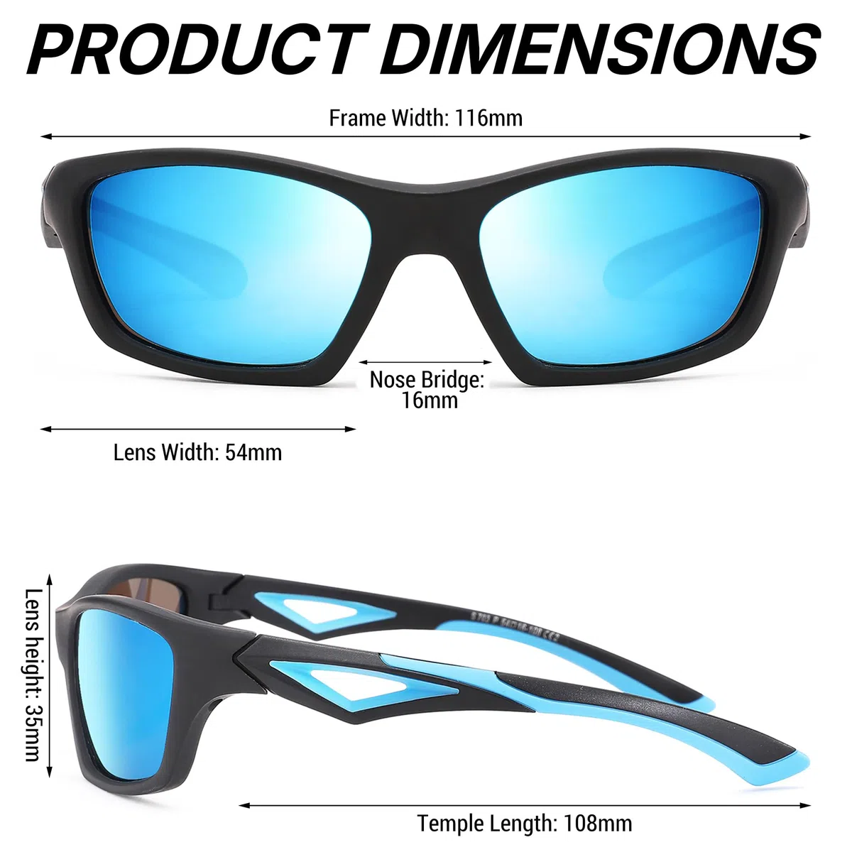 Pro Acme Kinder Sonnenbrille polarisiert UV-Schutz TR90 unzerbrechlich Sport Schattierungen für Jungen Mädchen S703