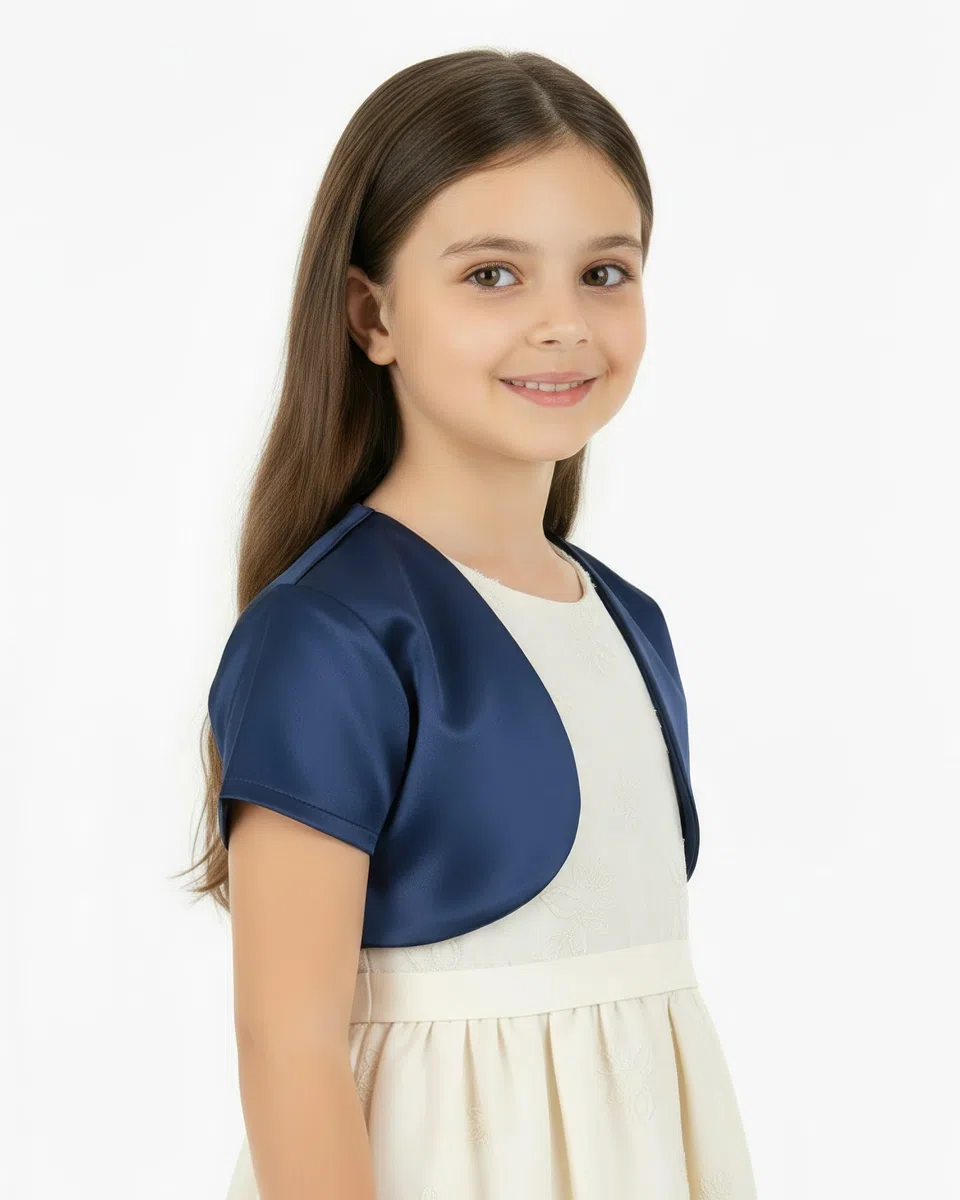 BlackButterfly Kinder Satin Kurzarm Bolero Mädchen