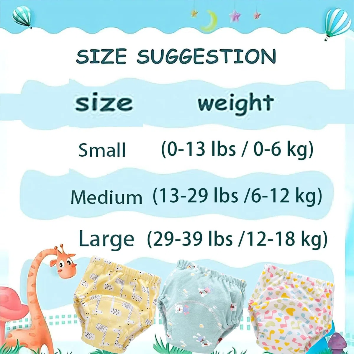Training Pants, Trainingshose, Underwear-Potty Training Underwear, Leakproof for Boys and Girls (5pcs-c,M)
