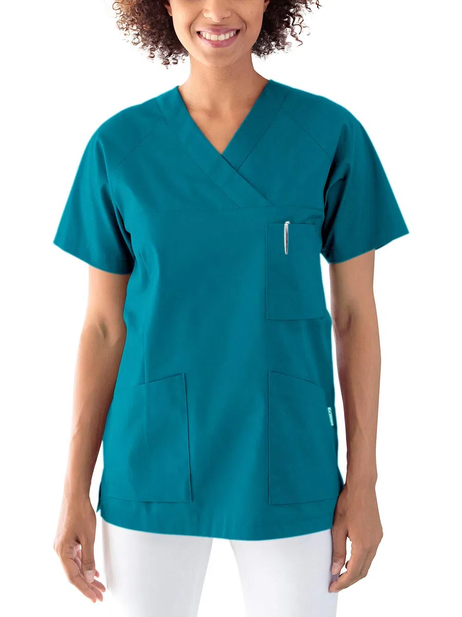 CLINIC DRESS Schlupfkasack Kasack Damen für Krankenpflege und Altenpflege 50% Baumwolle 95 Grad Wäsche