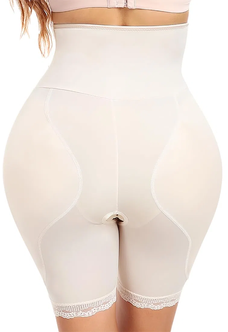 Damen Miederpants Gepolstert Po Push Up Butt Lifter Miederhose Kontrolle Shapewear Figurformender
