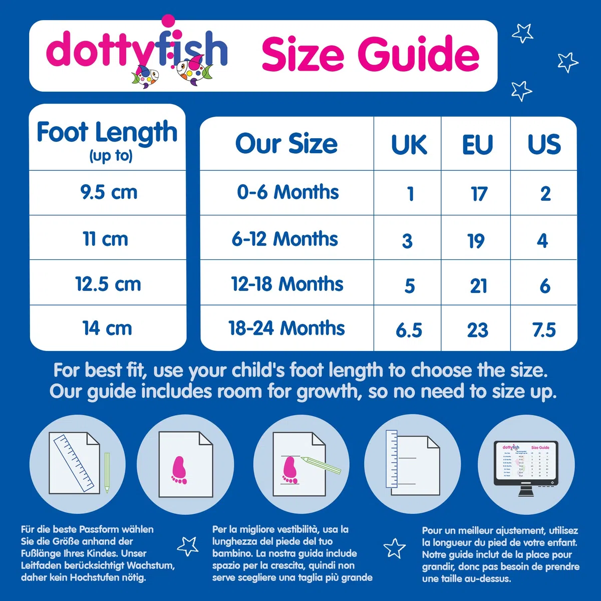 Dotty Fish Unisex Baby Regenbogen Baby-bootiesHausschuh