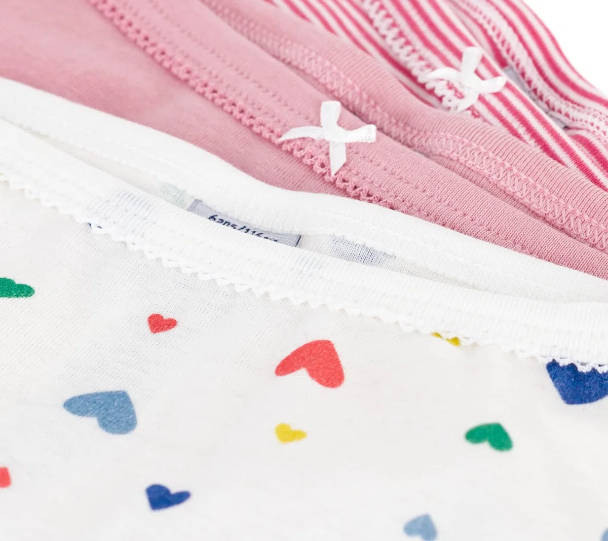 Petit Bateau 3 Culottes Unterwäsche für den Tag, Mehrfarbig, 10 Jahre